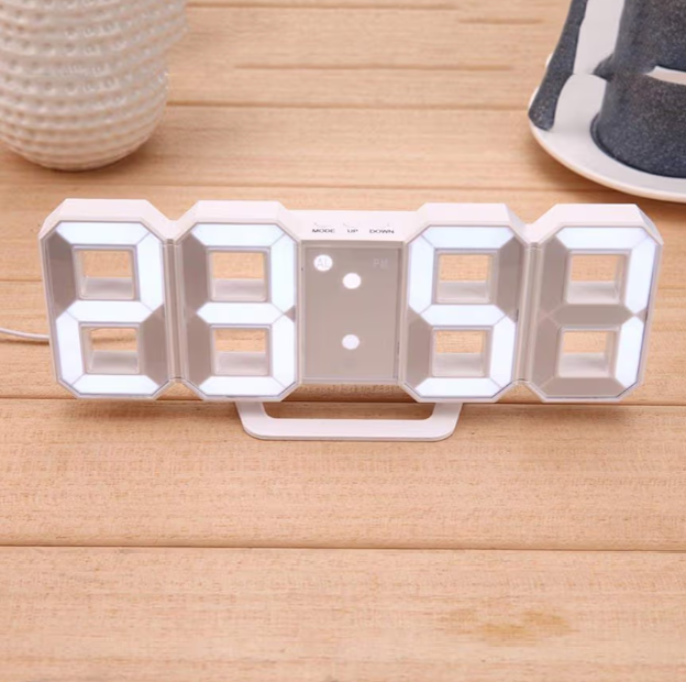 Modern 3D Digital LED Wall & Table Alarm Clock