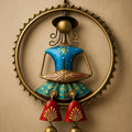 Handcrafted Iron Tribal Wall Hanging – 26-Inch Traditional Metal Art with Decorative Bells