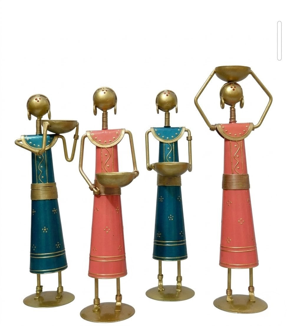 Traditional Iron Art Statues for Home Decor