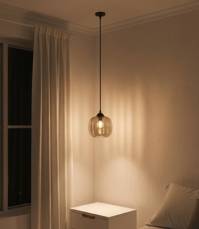 Modern Amber Adjustable Pendant Light