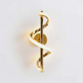 Luxurious Gold-Toned Spiral LED Wall Light (Pack Of 2)