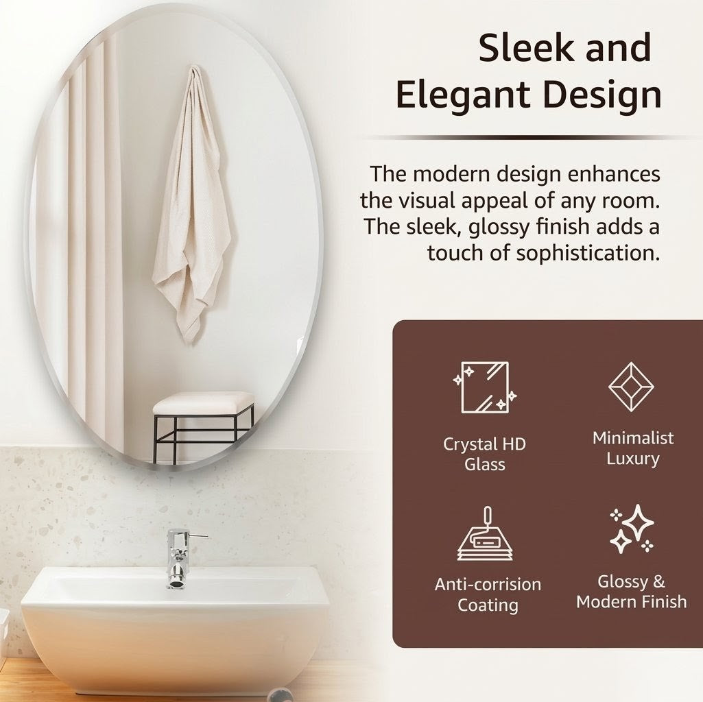 Elegant Oval Wall Mirror