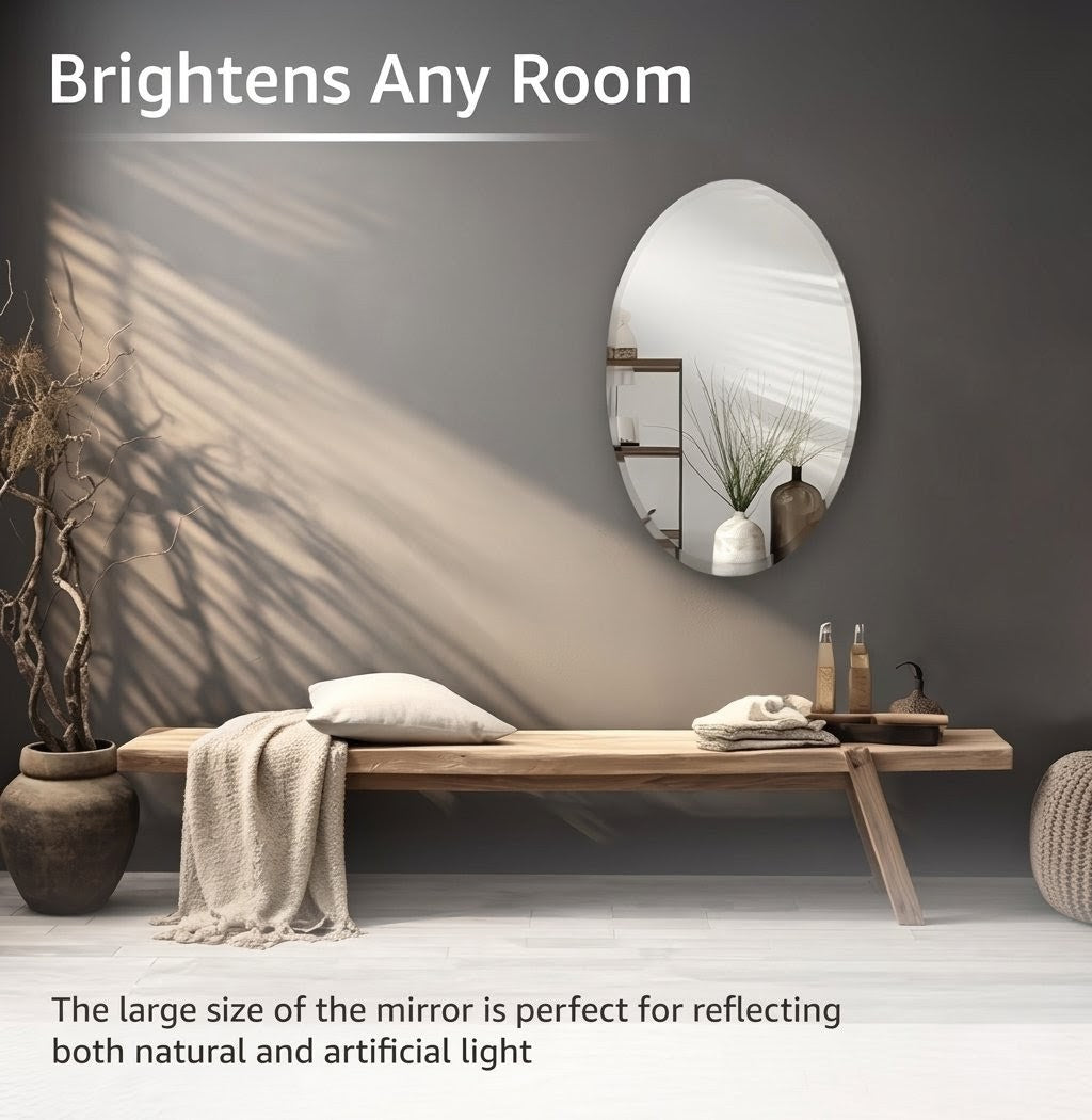 Elegant Oval Wall Mirror