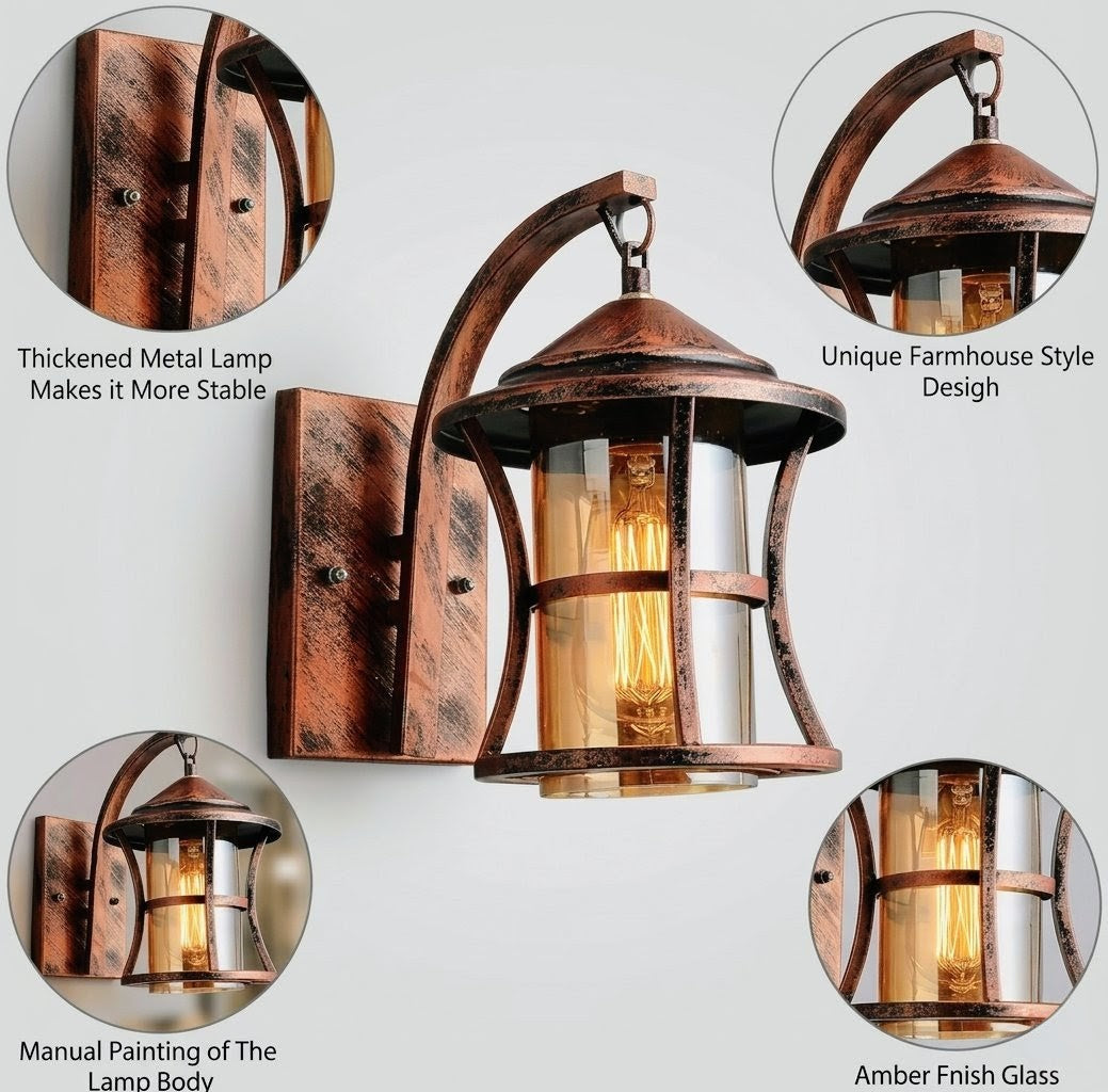 Oil Rubbed Vintage Rustic Wall Lamp