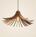 Modern Wooden Sunburst Pendant Light