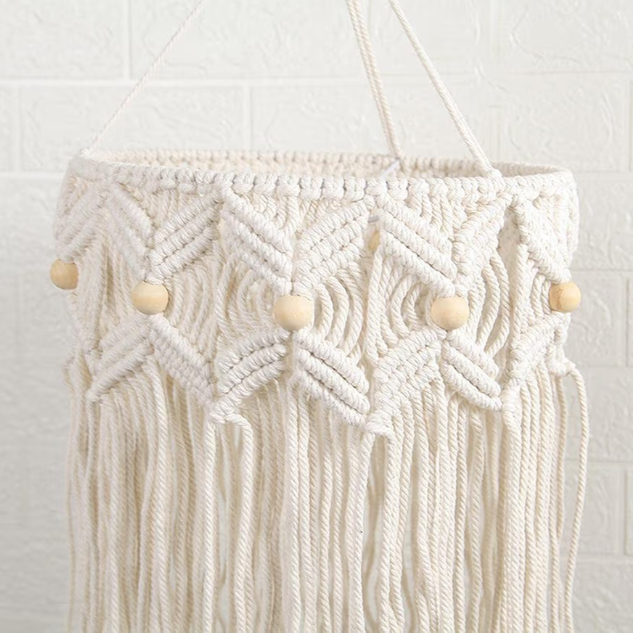 Handcrafted Cotton Macrame Chandelier Light For Decor