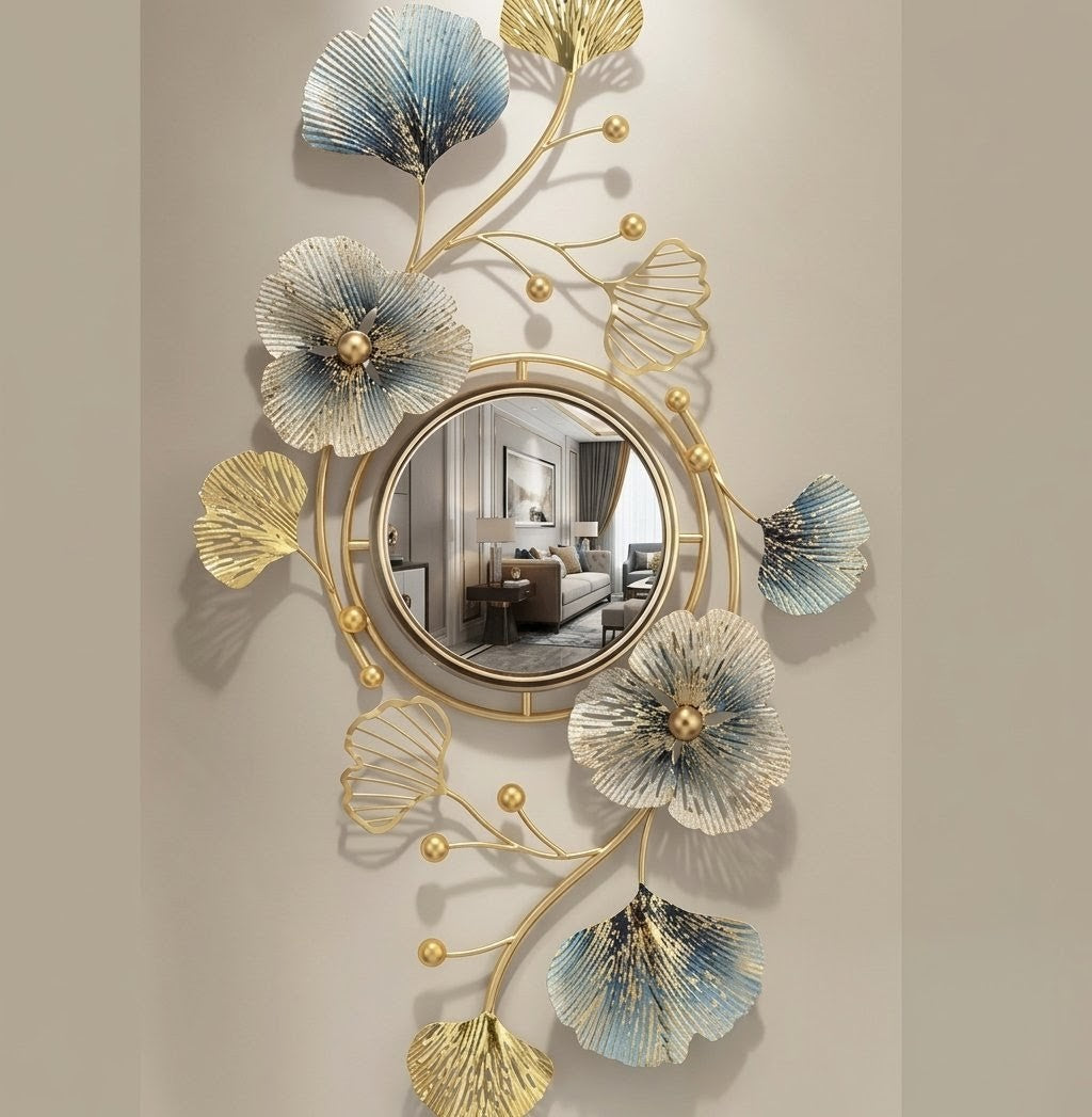 Artistic Ginkgo Bloom Decorative Wall Mirror