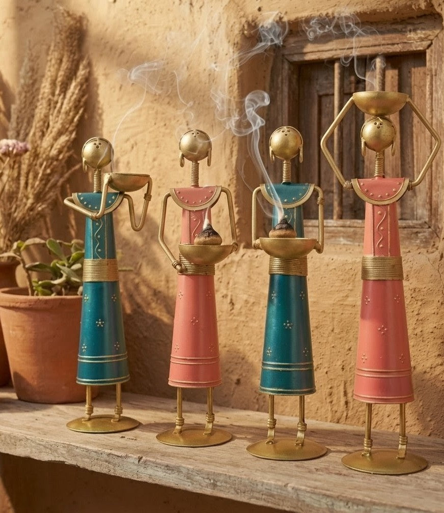 Traditional Iron Art Statues for Home Decor