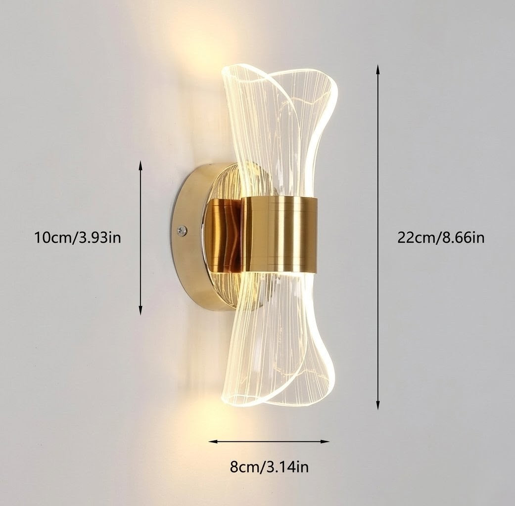 Elegant Curvy LED Indoor Wall Light Fixture